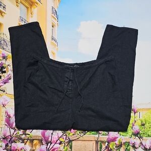 Elsa Esturgie Classic Black Drawstring Casual Pants Size 38